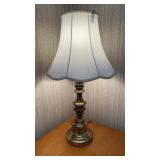 Brass- tone Table Lamp 27 in, mirror 26 x 19 in