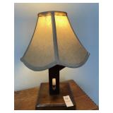 Vintage wooden lamp -15 inches h