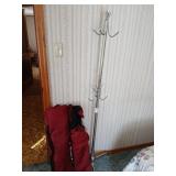 Metal hall tree and 2 camp chairs