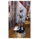 Vintage knight table lighter music box
