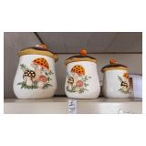 3 Pc Sears Merry Mushroom Jar Set AS IS