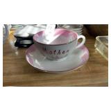 Lefton Mother Tea Cup Saucer Set