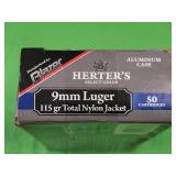 9mm. LUGER 115gr. Total Nylon  Jacket 50