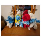 Vintage smurf plush doll set