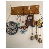 Cow Bell, wind chimes, sun catcher