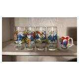 Smurf Glasses and Mug