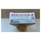 Winchester 45 Auto 230 grain 50 cartridges