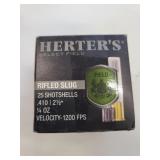 Herters rifle slug 25 shot shells .410 l 2 1/2