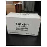 Russian 7.62x54R berdan primed 148 gr. Box of 20