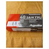 Aguila 40 S&W 180 gr box of 50