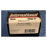 International 9mm 100gr. FP 50 cartridges