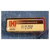 Hornady 25-06 REM 117 gr SST 20 cartridges