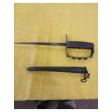 Trench knife marked 1917 L.F.&C, scabbard marked