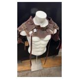 Faux leather medieval/Viking-style shoulder armor