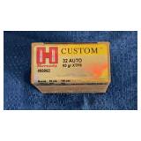 Hornady 32 Auto 60 gr XTP 25 cartridges