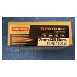 Norma 7MM-08 REM 160 grain 20 cartridges