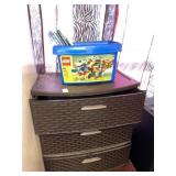 3 drawer plastic storage unit