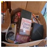 Box of assorted books