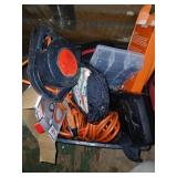 Lot of extension cords, game cam, 12v electrical