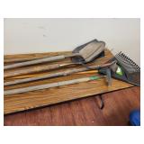 Pitch fork shovels & misc tools