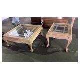 Floral Patterned Coffee and End Table