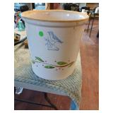 Bluebird 3 gallon decorated crock