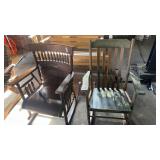 Two Rocking Chairs 1 Needs Repaired