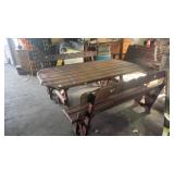 Outdoor Patio Table and Benches