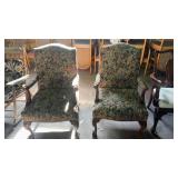 Set of 2 Floral Lounge Chairs