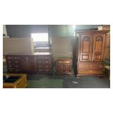 3 Pc Wooden Bedroom Suite Wardrobe, Dresser,