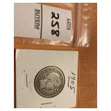 1905 US barber quarter