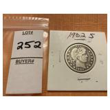 1902 S  US barber quarter