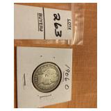 1906 O US barber quarter