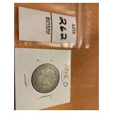 1906 D US barber quarter