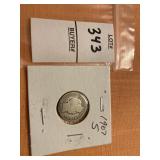 1907 S US barber dime