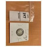 1908 S US barber dime