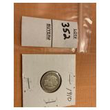 1910 US barber dime