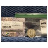 1943S walking liberty silver half dollar