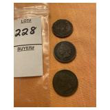 1897 ?, 1898 and 1907 Indian head pennies