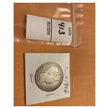 1906 US barber half dollar