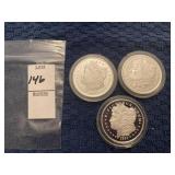 Three 1889 cc copy United States commemorative