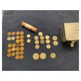Roll of 1930 to 1939 Lincoln wheat pennies,
