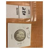 1911 D US barber quarter