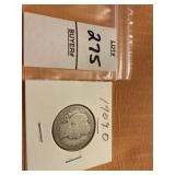 1909 O  US barber quarter