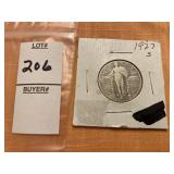 1927 S standing liberty quarter