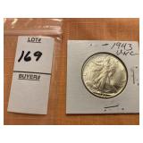 1943 Walking Liberty half dollar