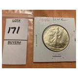 1946 Walking Liberty half dollar