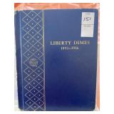 Empty Whitman folder for Barber dimes, Liberty