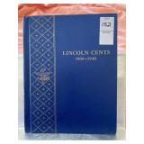 Whitman folder, Lincoln pennies 1909-1940, not