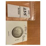 1896S US barber quarter